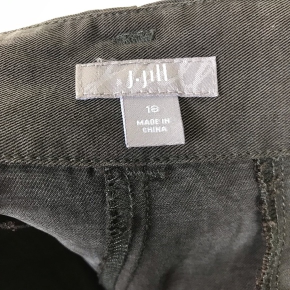 J. Jill Olive Brown 100% Tencel Lyocell Pencil Short Skirt w/Pockets Size 18 - Picture 6 of 6